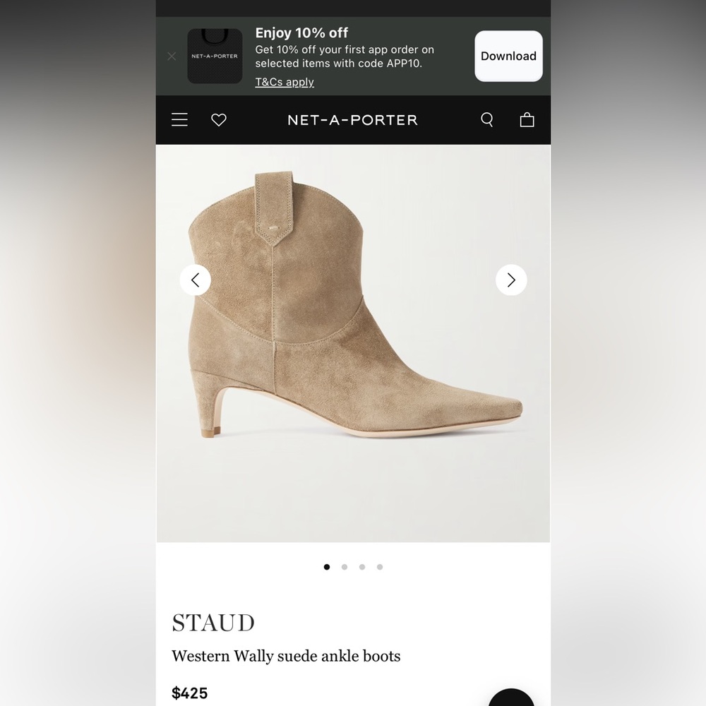 STAUD WESTERN WALLY ANKLE BOOT | DUNE SUEDE